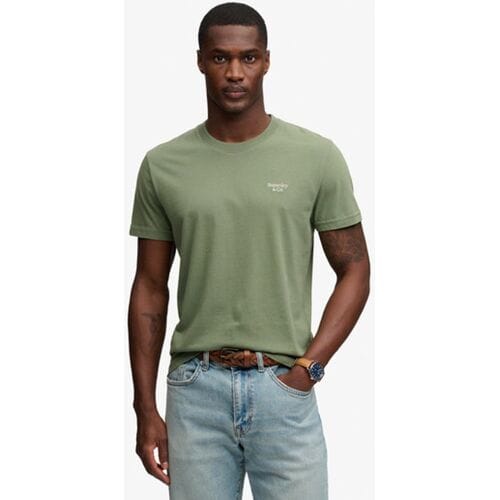 Superdry - Essential Serif Logo T-shirt Slanke Pasvorm - Heren - T-shirts