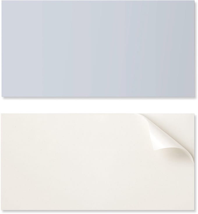 Zelfklevend PVC-eetkamerpaneel met afbeelding, 120x60 cm, lichtblauw.