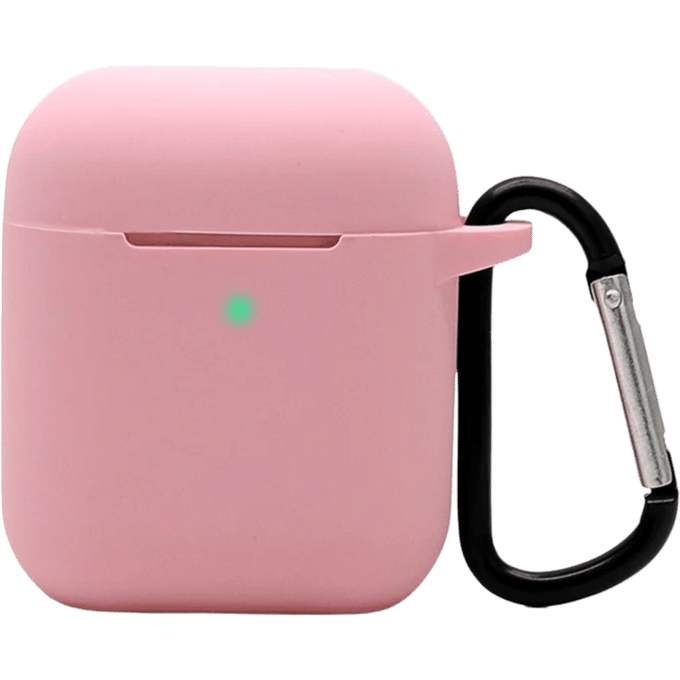 Mocaa AirPods 2 Siliconen Hoesje met Clip Roze