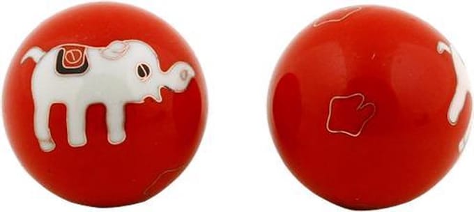 Meridiaankogels - Olifanten - rood/wit