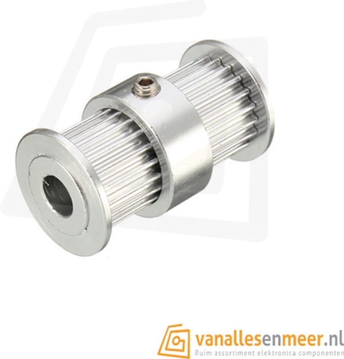 GT2-6 Dubbele Pulley voor 5mm as