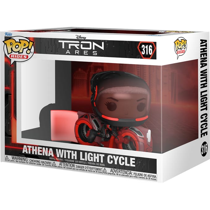 Funko Tron: Ares POP! Rides Vinyl Figure Athena met Light Cycle 15 cm POP! Figuur