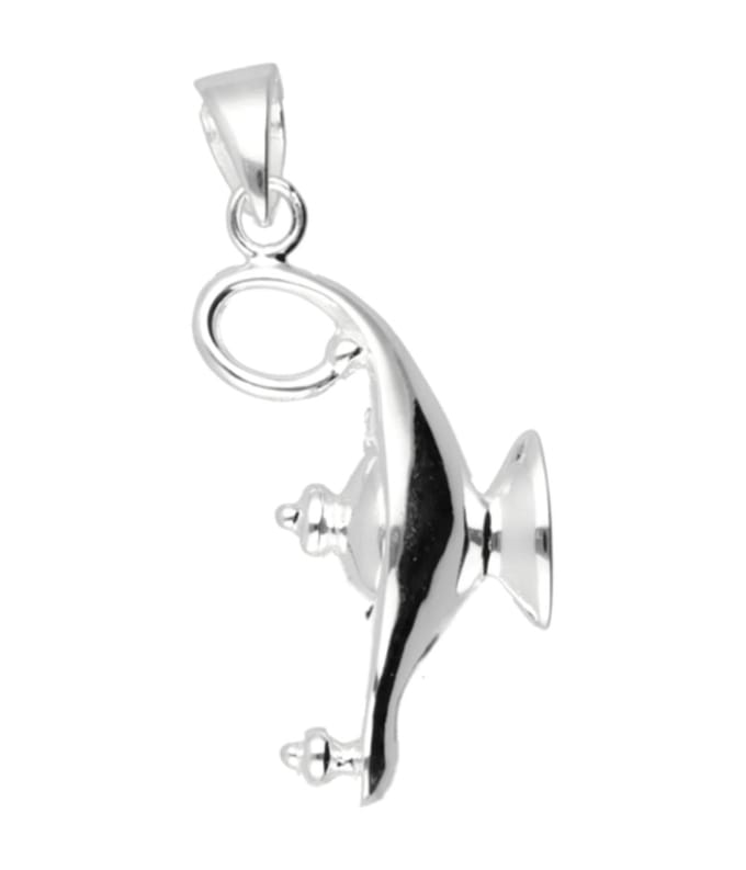 Zilveren Olielamp Aladdin kettinghanger