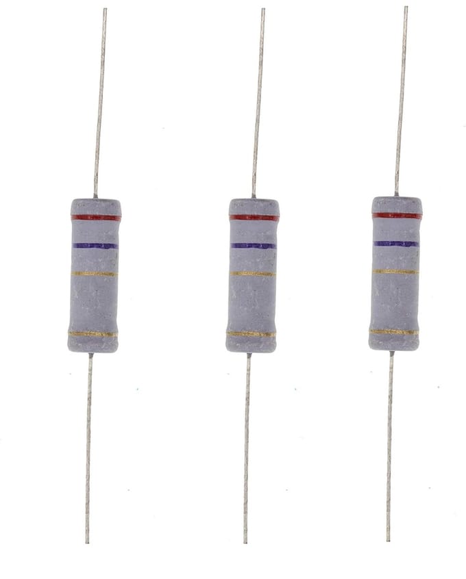 Weerstand Componenten - Metaaloxide Weerstanden - Elektronica Reparatie - 5 Watt Vermogen - 2.7 Ohm - Niet Gespecificeerd
