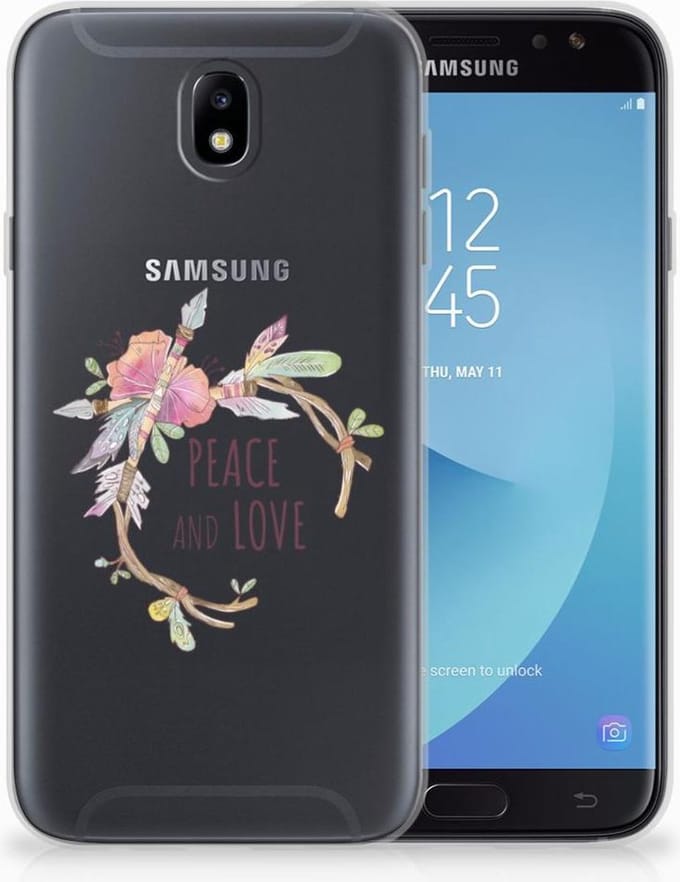 Samsung Galaxy J7 2017 | J7 Pro Telefoonhoesje met Naam Boho Text