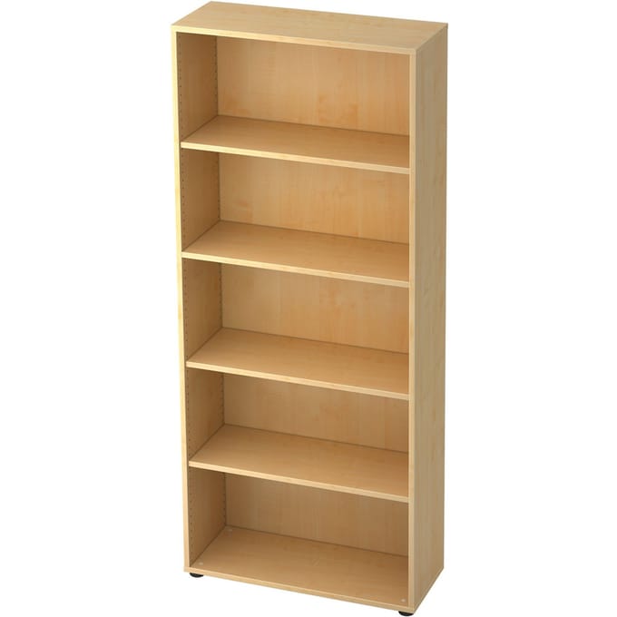 TARA boekenkast, 5 OH, stapelbaar, B. 800 x D 330 x H 1880 mm, ahorndecor