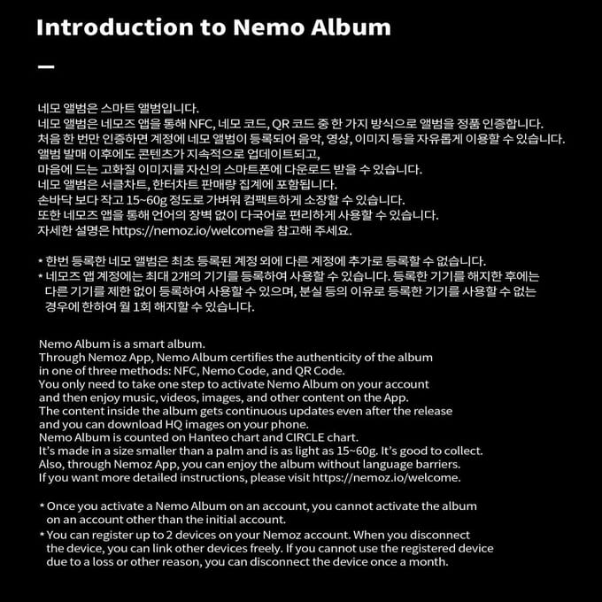 YongYong [mYmY] Nemo Album Volledige ver. 1ea blue