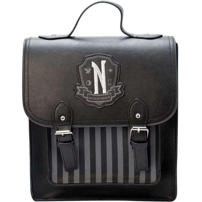 Wednesday - Gothic Mini rugzak - Nevermore - zwart-zilverkleurig