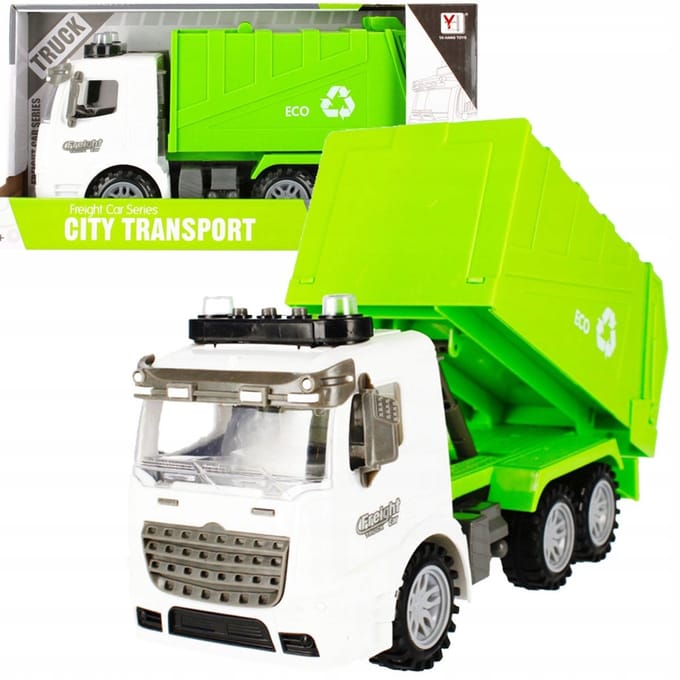 Speelgoed Vuilniswagen met Licht & Geluid, Pull-Back Actie