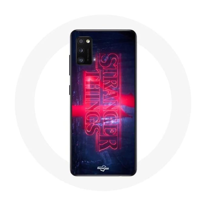 Case voor Samsung Galaxy A41 Stranger Things Logo Transparant Seizoen 4 Trailer 2022