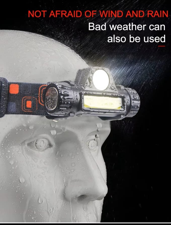 Han‑Bar® LED Hoofdlamp - Kantelbaar - LED Lumen - Oplaadbaar - 4 in 1