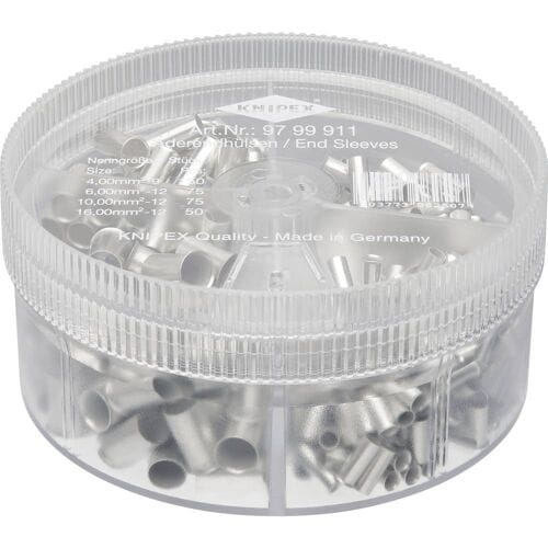 Knipex 97 99 911 Assortiment adereindhulzen 4 mm², 6 mm², 10 mm², 16 mm² Ongeïsoleerd 350 stuk(s)