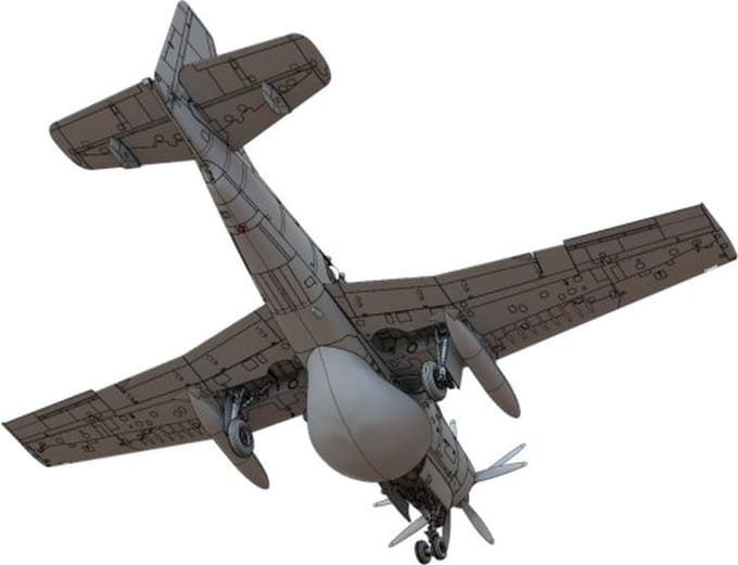 Modèle en plastique d'avion d'alerte avancée de bord Sword Fairey Gannet SWD48014 1/48 AEW.3 gray