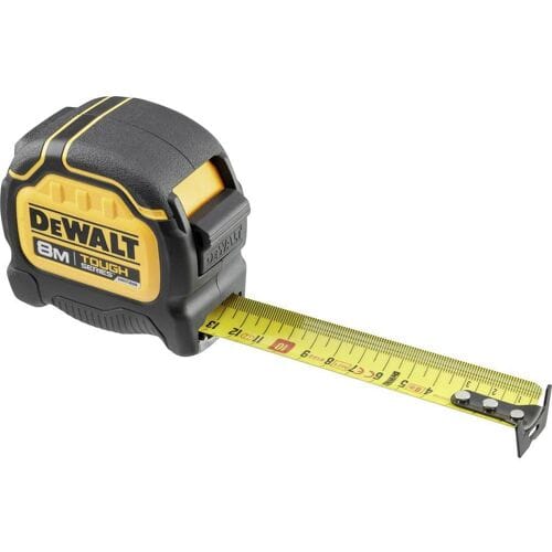 DeWalt TOUGH Serie - Premium Meetlint - 8m - Magnetische Eindkap - Rip-Shield™