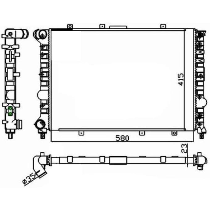 Radiator, motorkoeling NRF 58215