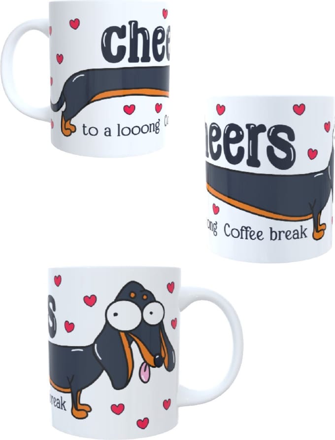 koffie - thee mok - beker cheers to a loong coffee break afbeelding