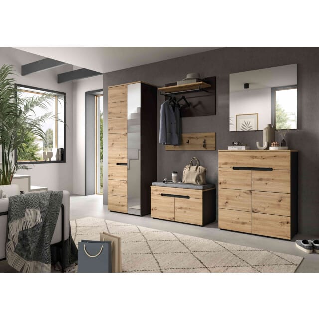Canu kledingkastcombinatie Artisan NB basaltgrijs NB - 37x160x190cm