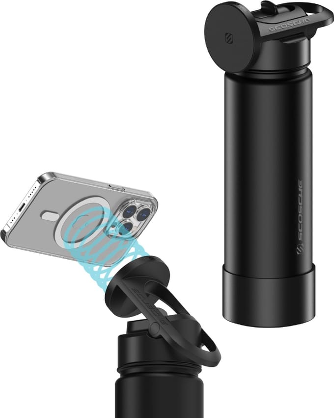 MagicMount Flask 22oz Stainless Steel Water Bottle (Black)