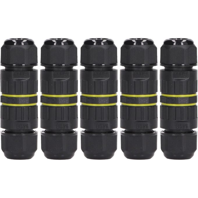 5 Stuks Buiten Elektrische Kabelconnector IP68 Waterdicht 3-aderige Draadconnectoren 7?10 mm