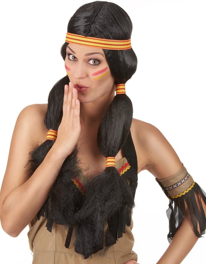 "Indianen pruik voor dames - Verkleedpruik - One size"