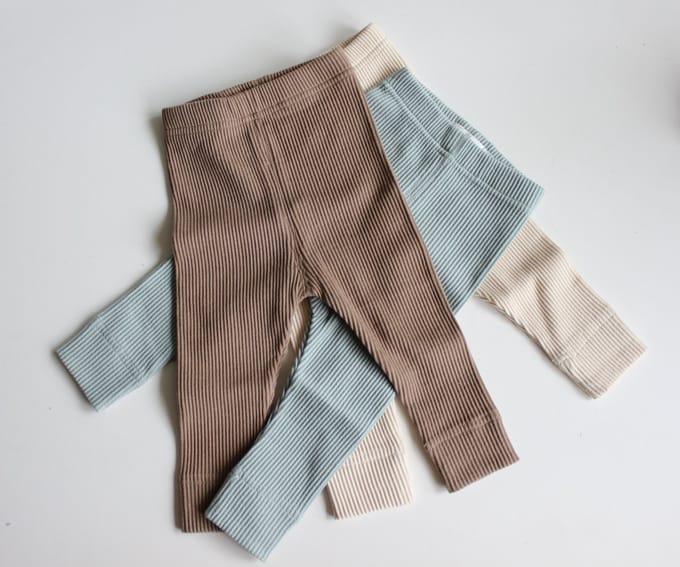 MiniMidi - Baby Legging Ribgebreid - Kinder Legging Ribgebreid - Brown 62/68