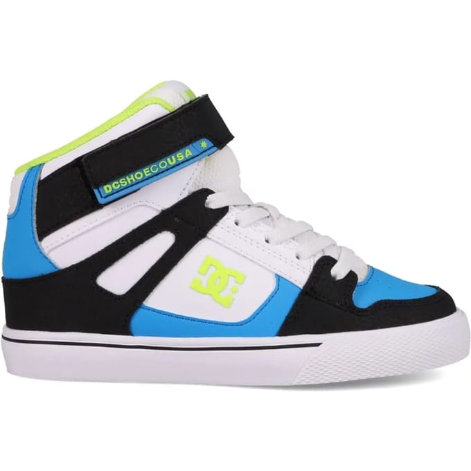 Dc Jongens Sneaker High Pure Hi Top Ev Black/blue/lime | Maat: 36