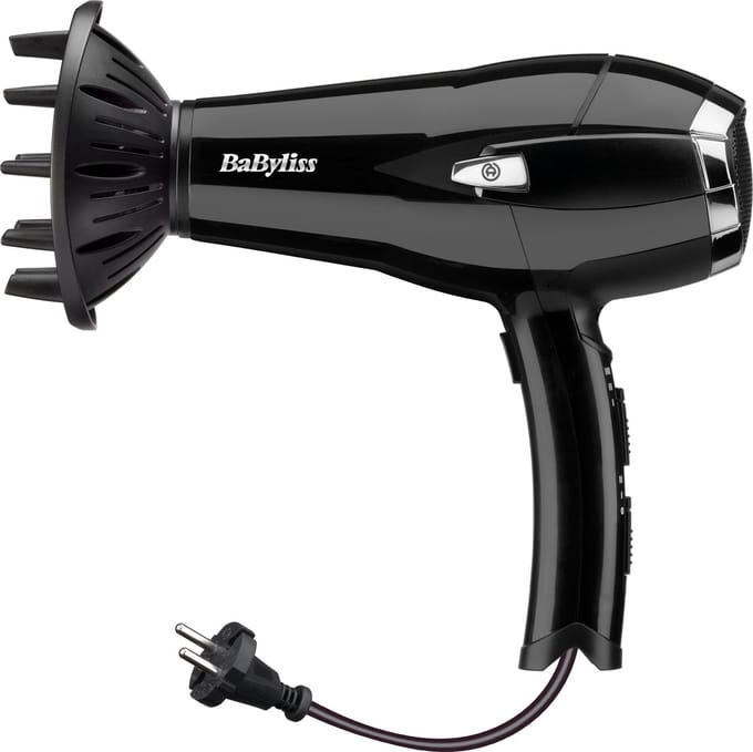 BaByliss Cordkeeper 2000 - Föhn - DC motor - 1,95m intrekkend snoer - Diffuser - Ionisch