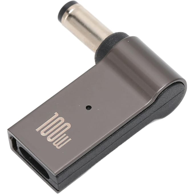PD 100W Adapter Type C Vrouwelijk naar Mannelijk Aluminiumlegering Behuizing Licht Draagbare Oplaadadapter voor gray