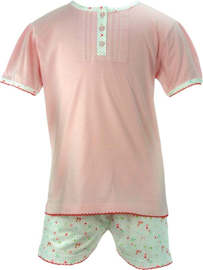 Angelfish Meisjes Shortama - 100% Katoen - Roze - Maat 98