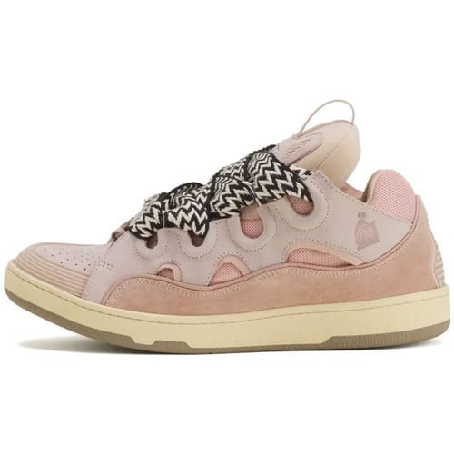 Sneakers Lanvin Curb Leather Sneakers Pale Pink