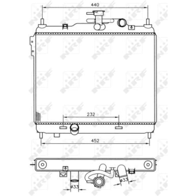 Radiator, motorkoeling NRF 53360