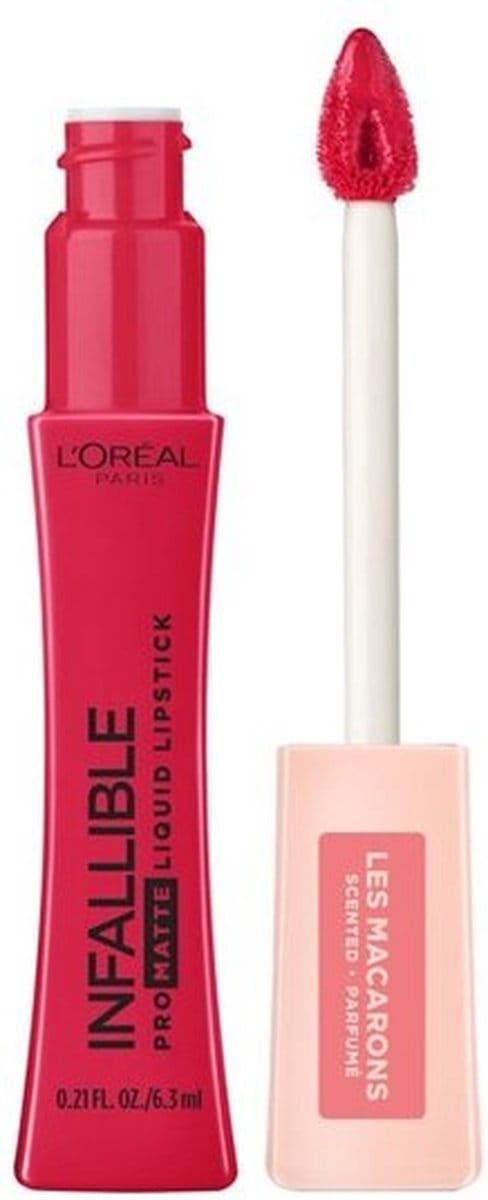 L'Oreal Paris - Infallible - Pro Matte - Les Chocolats Scented - Liquid Lipstick - 828 - Framboise Frenzy - Roze - Lippenstift - 6.3 ml