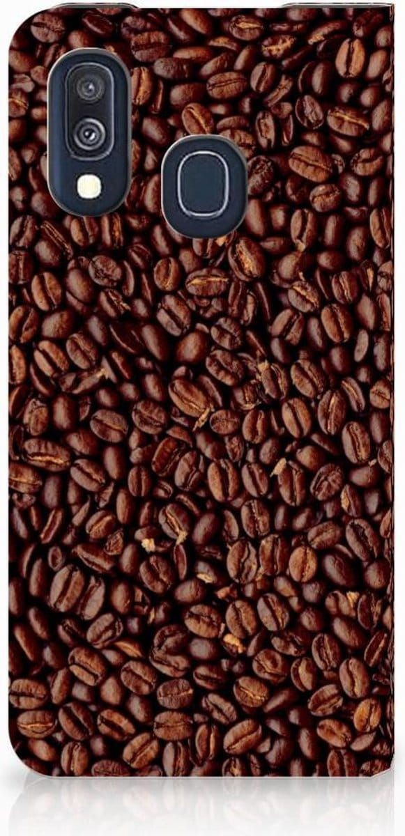 Samsung Galaxy A40 Flip Style Cover Koffiebonen