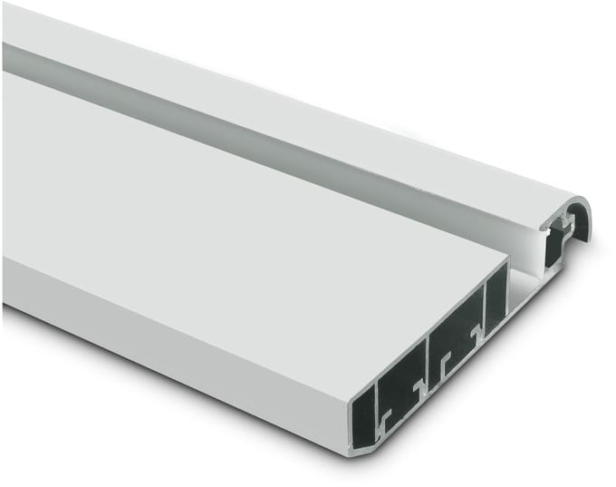 Aluminium Led PLINT profiel - Wit - Wandmontage - voor Ledstrips - 2m - 13x84 mm