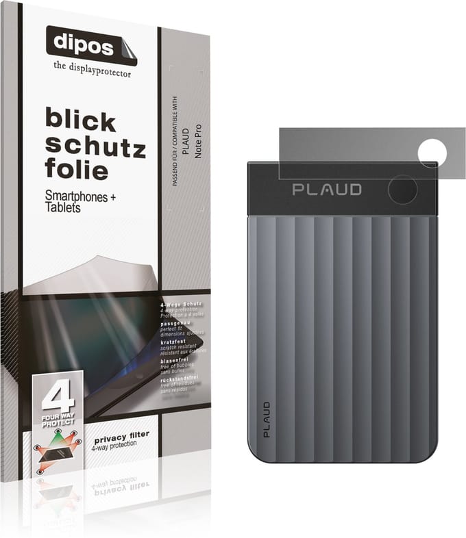 dipos – Matte Privacy Screenprotector geschikt voor PLAUD Note Pro | Anti-Spy Beschermfolie