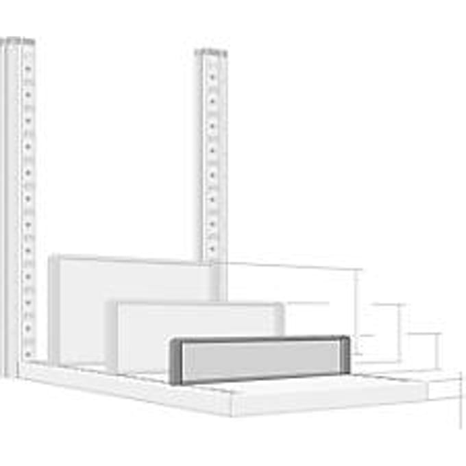 Scheidingswand, vrijstaand, voor archiefrekdiepte 400 mm, H 100 mm