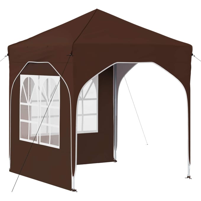 vidaXL - Pop-up - Feesttent - 192 - x - 192 - x - 245 - cm - Bruin