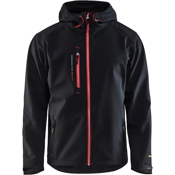Blåkläder 4949-2517 Softshell Jack Zwart/Rood maat M
