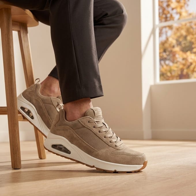 Skechers Skechers Uno Stand On Air sneakers taupe Suede