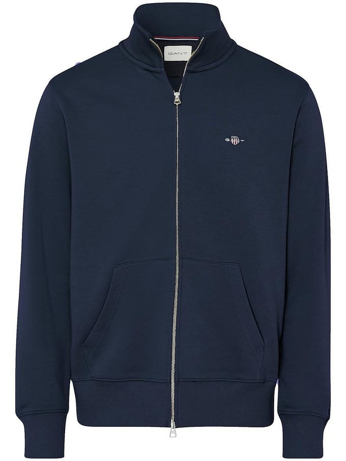 Gant Vest Two-Way Front Zip Sweat Cardigan Avond Blauw / male