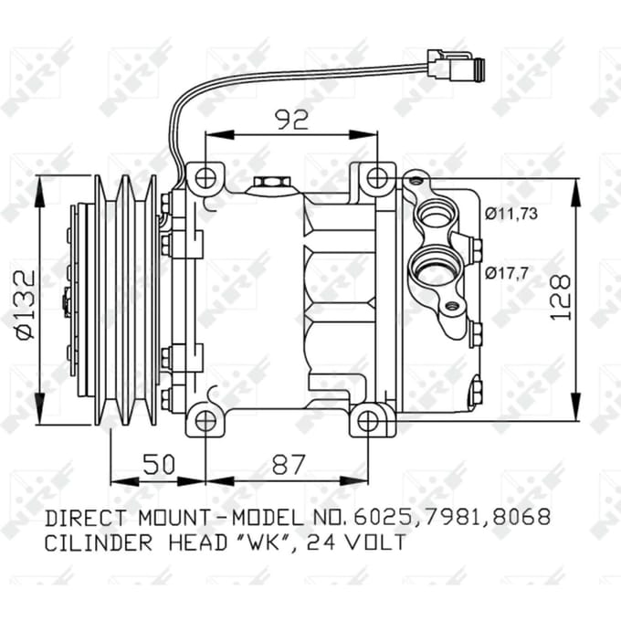 Compressor airconditioning NRF 32704