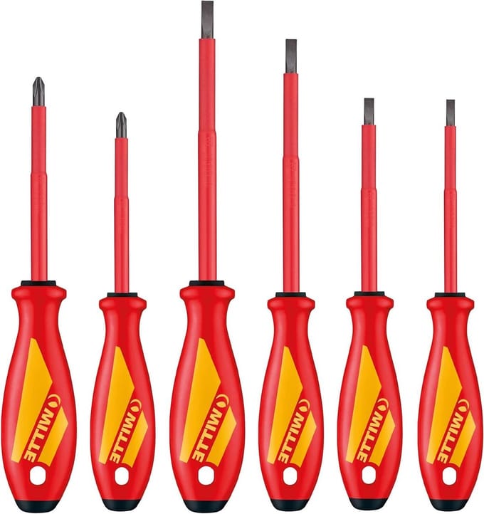 Schroevendraaierset 6-delig - Handgereedschap Set - Veilig Klussen - VDE Geïsoleerd - 6 stuks - Multicolor