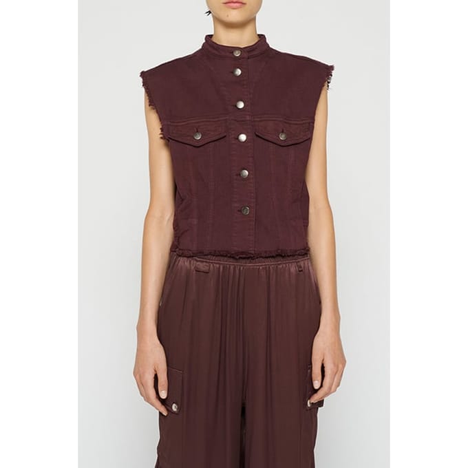 10DAYS Cropped Twill Gilet Größe: M | Gilets Outlet | Damen