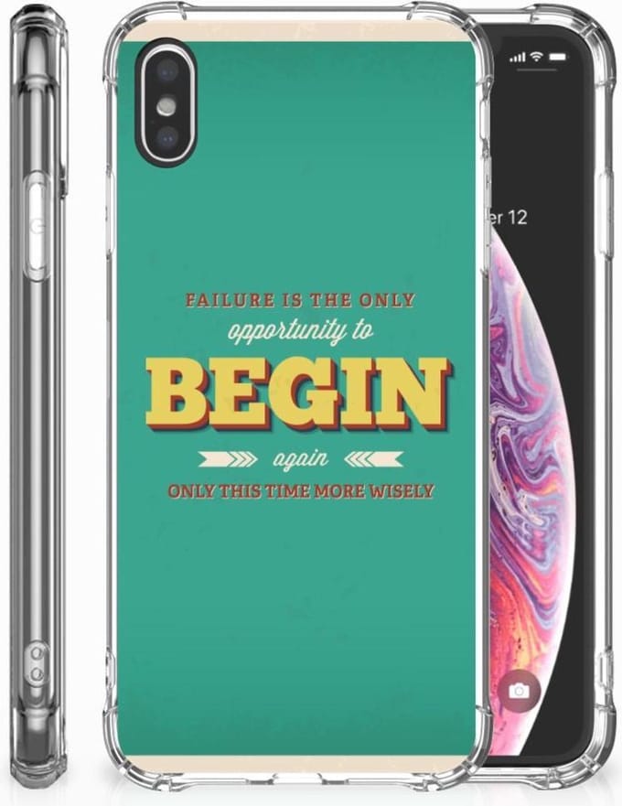 Apple iPhone Xs Max Telefoonhoesje met tekst Quote Begin