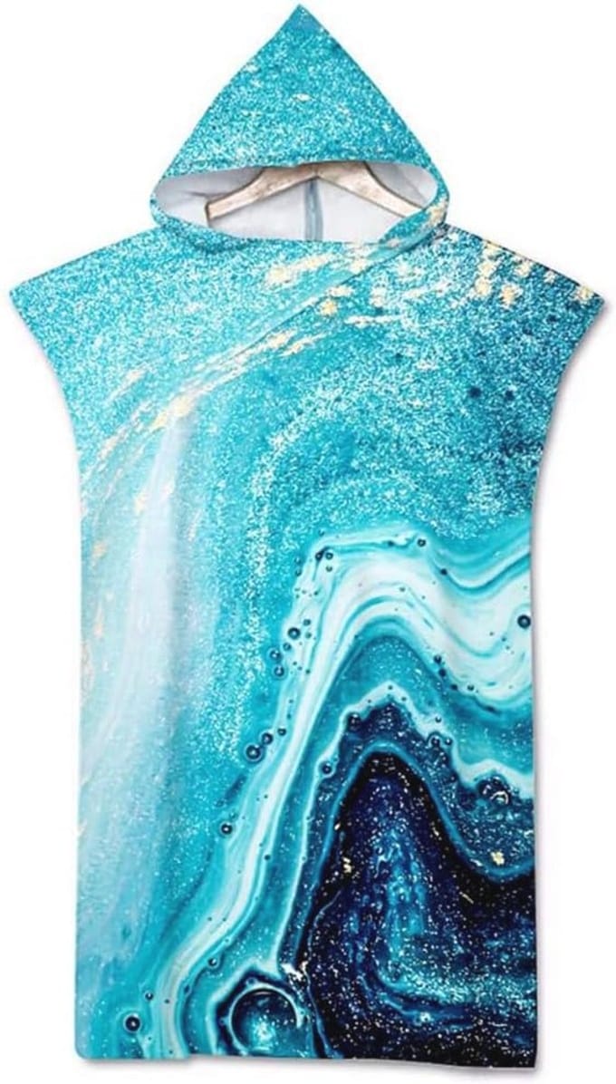 Lichtgewicht Badjas met Capuchon voor Volwassenen - Handdoek en Strandlaken - Microvezel - Privacy en Comfort tijdens Aankleden - 70 x 110 cm