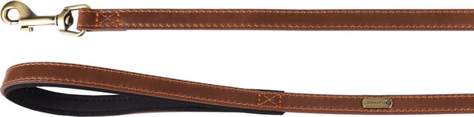 Hond Looplijn met neopreen Lyabo Bruin 1,3m 15mm