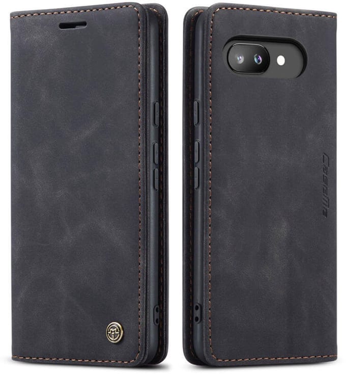 Luxe Flip Case met RFID Bescherming Kaarthouder en Magneetsluiting voor Google Pixel 9a _ Zwart