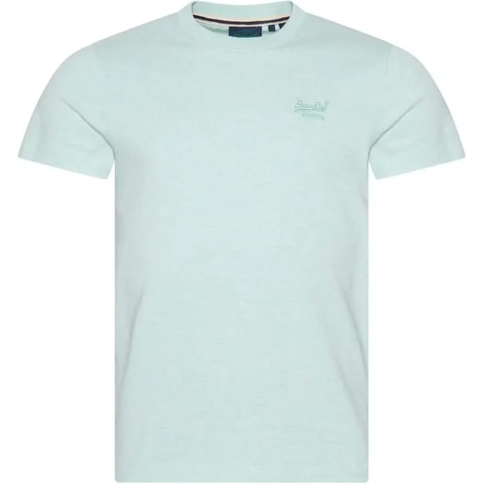 Superdry Organic Cotton Essential Logo T-Shirt Light Mint Green Marl