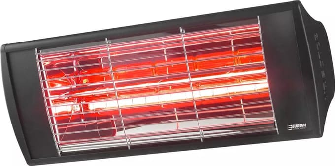Eurom - Terrasverwarming - Goldsun Supra 2000 - 2000 Watt - Elektrisch - IP55 Isolatie - Hangend