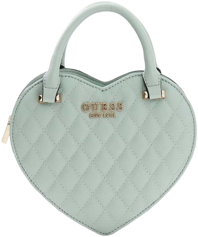 GUESS handtas schoudertas Atabey Heart Bag Light Sage mintgroen